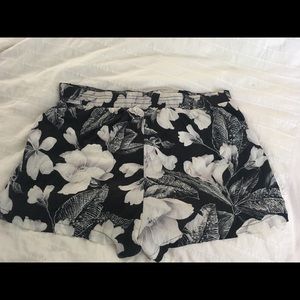 Floral high waisted shorts